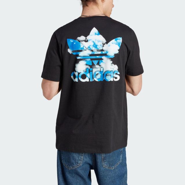 adidas Originals Adidas TS Cloud Tee IL5153 男 短袖 上衣 T恤 亞洲版 經典 三葉草 寬鬆 純棉 黑