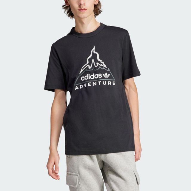 adidas Originals Adidas Adv Volcano Tee IL5183 男 短袖 上衣 T恤 亞洲版 運動 休閒 火山圖案 黑