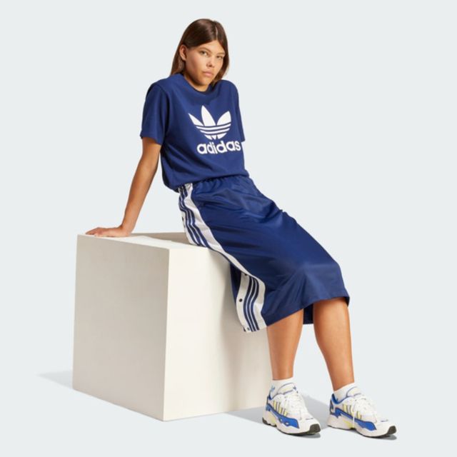 adidas Originals Adidas Trefoil Tee IR9537 女 短袖 上衣 T恤 運動 經典 休閒 三葉草 基本款 深藍