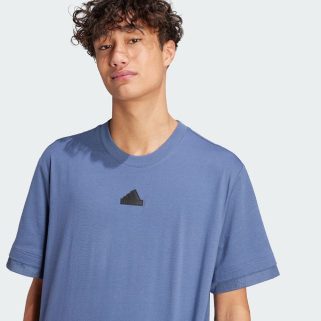 ADIDAS 愛迪達  M CE Q2 PR Tee IR5176 男 短袖 上衣 T恤 運動 訓練 休閒 寬鬆 基本款 藍