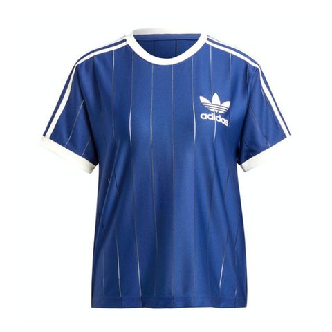 adidas Originals Adidas 3 Stripe Tee IR7466 女 短袖 上衣 運動 休閒 復古 三葉草 透視 穿搭 深藍