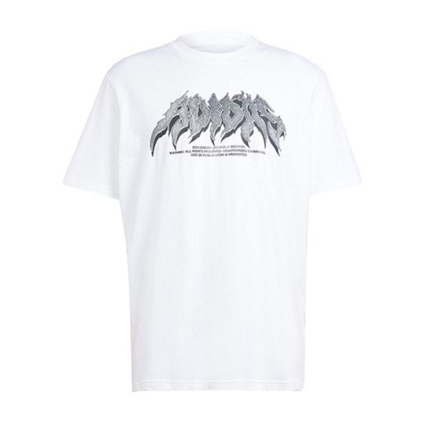 adidas Originals Adidas Flames Conc T IS2946 男 短袖 上衣 T恤 運動 休閒 寬鬆 舒適 穿搭 白