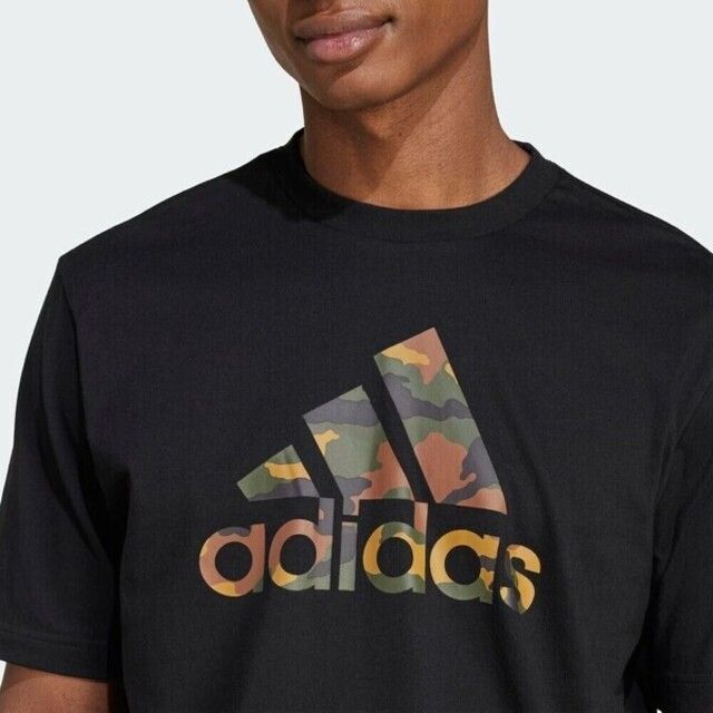 ADIDAS 愛迪達  M Camo Bos T IW2671 男 短袖 上衣 T恤 運動 休閒 迷彩LOGO 基本款 黑