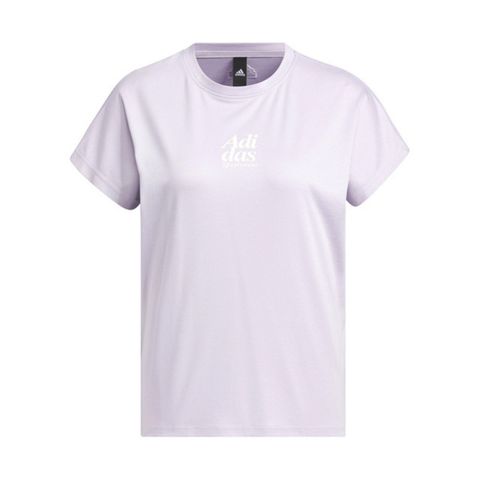 ADIDAS 愛迪達 Lounge Silk Tee IM8860 女 短袖 上衣 運動 休閒 寬鬆 純棉 日常 舒適 紫