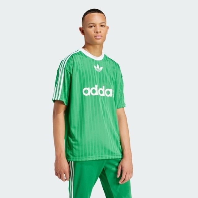 adidas Originals Adidas Adicolor Poly T IM9457 男 短袖 上衣 運動 休閒 寬鬆 復古 三葉草 綠