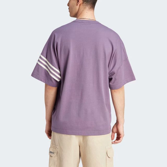 adidas Originals Adidas New C Tee IN4674 男 短袖 上衣 T恤 亞洲版 運動 休閒 落肩 寬鬆 棉質 深紫