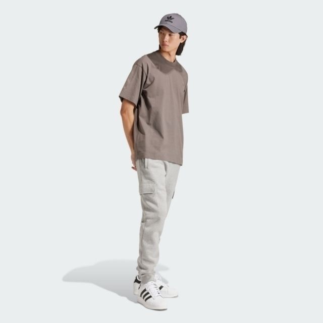 adidas Originals Adidas C Tee IP2770 男 短袖 上衣 T恤 亞洲版 休閒 素面 簡約 舒適 有機棉 棕