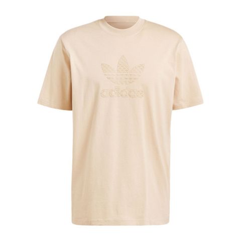 adidas Originals Adidas Mono Tee IX6747 男 短袖 上衣 T恤 運動 休閒 三葉草 棉質 簡約 奶茶