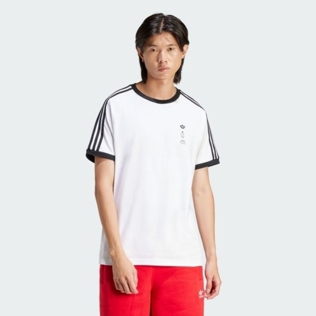 adidas Originals Adidas 3S TEE SNAP IY2270 男 短袖 上衣 T恤 修身 休閒 迪士尼 聯名 白黑