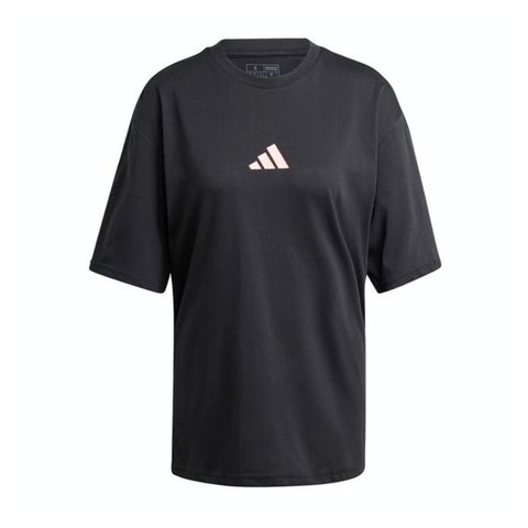 ADIDAS 愛迪達 W STR G T [IW0135] 女 短袖 上衣 T恤 寬鬆 運動 訓練 休閒 吸濕排汗 黑