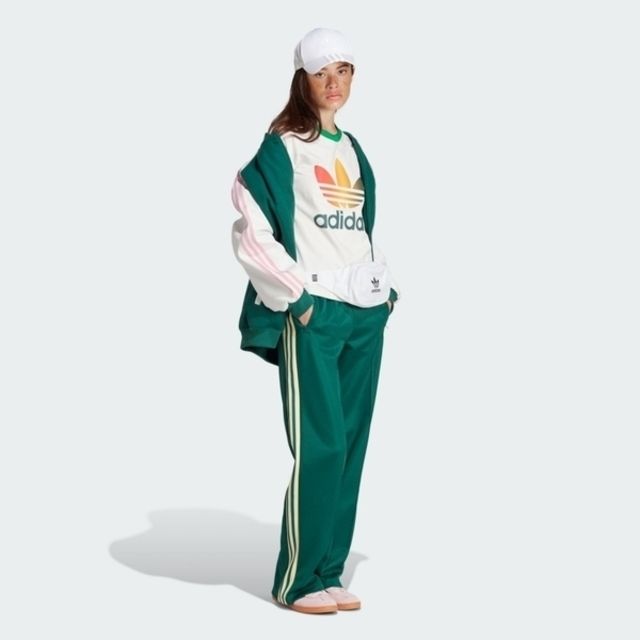 adidas Originals Adidas Gradient Cali T [IS0310] 女 短袖 上衣 修身 運動 休閒 經典 三葉草 白綠