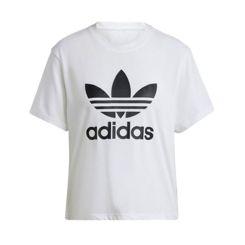 adidas Originals Adidas TRFL Tee Boxy IN8441 女 短袖 上衣 T恤 經典 三葉草 休閒 寬鬆 棉質 白