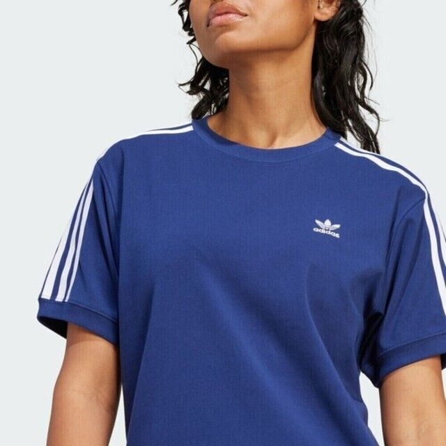 adidas Originals Adidas 3 Stripe Tee IR8053 女 短袖 上衣 運動 休閒 三葉草 基本款 棉質 藍