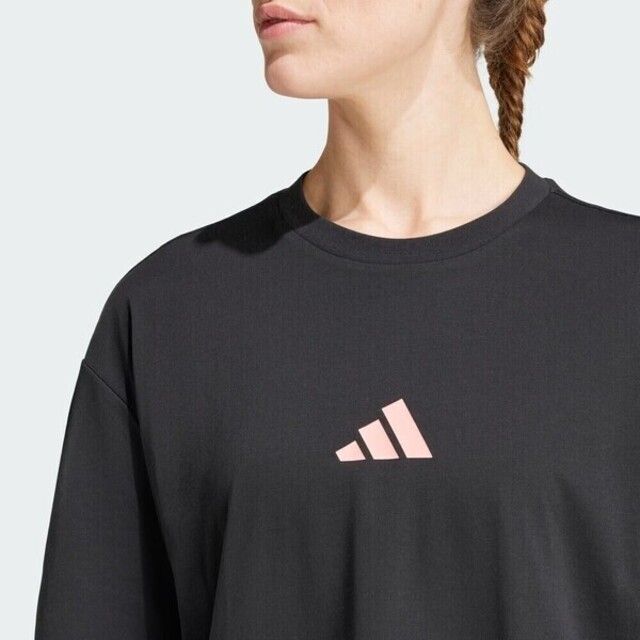 ADIDAS 愛迪達  W STR G T IW0135 女 短袖 上衣 T恤 寬鬆 運動 訓練 休閒 吸濕排汗 黑