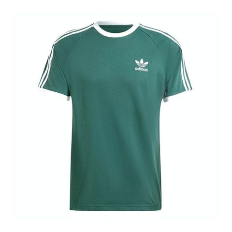 adidas Originals Adidas 3-Stripes Tee [IY8720] 男 短袖 上衣 經典 復古 休閒 修身 棉質 撞色 礦物綠