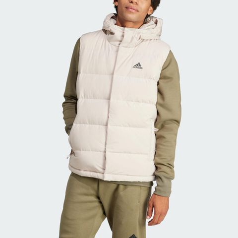 ADIDAS 愛迪達 Adidas Helionic Vest HY3935 男 羽絨背心 亞洲版 運動 戶外 休閒 鴨絨 保暖 冬季 米