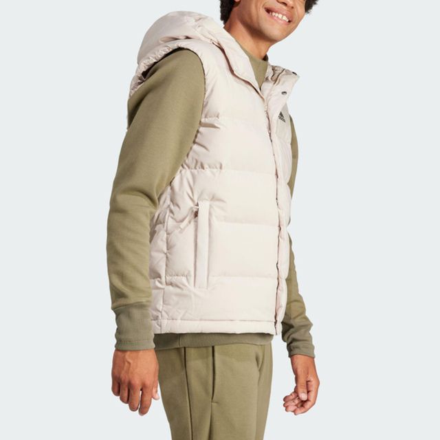 ADIDAS 愛迪達 Adidas Helionic Vest HY3935 男 羽絨背心 亞洲版 運動 戶外 休閒 鴨絨 保暖 冬季 米