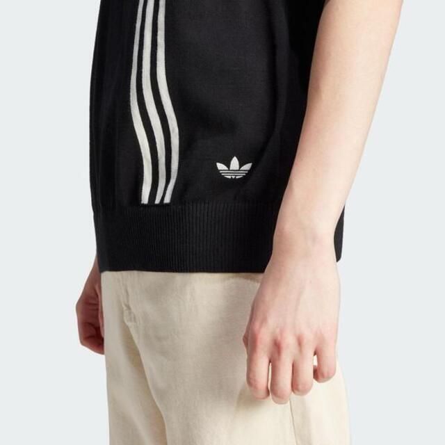 adidas Originals Adidas Hack Knt Vest HZ0713 男 針織 背心 亞洲版 運動 休閒 V領 棉質 毛衣 黑白