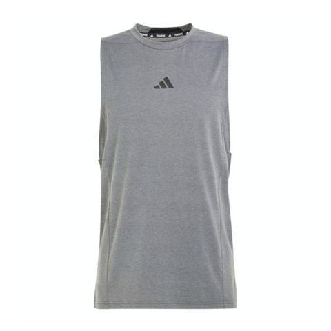 ADIDAS 愛迪達 Adidas D4T Tank IS3819 男 運動 背心 健身 訓練 吸濕排汗 圓領 灰