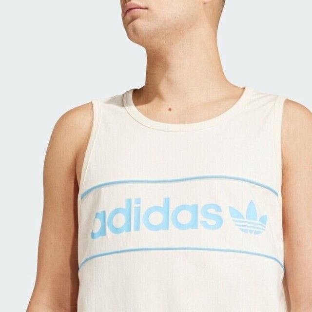 adidas Originals Adidas NY Tank IU0191 男 背心 運動 休閒 復古 經典 三葉草 棉質 米