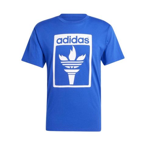 adidas Originals Adidas Trefoil Torch T JJ1221 男 短袖 上衣 T恤 運動 休閒 三葉草 純棉 舒適 藍