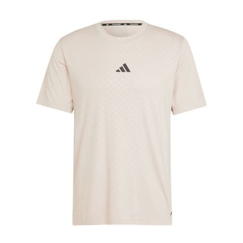 ADIDAS 愛迪達 Adidas Power Tee IX9094 男 短袖 上衣 運動 健身 訓練 吸濕排汗 米色