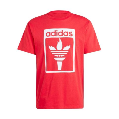 adidas Originals Adidas Trefoil Torch T JJ1219 男 短袖 上衣 T恤 運動 休閒 三葉草 純棉 舒適 紅