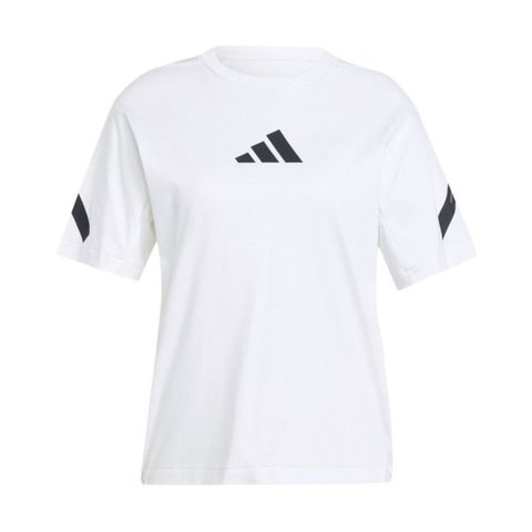 ADIDAS 愛迪達 Adidas W Z.N.E. Tee [JE7857] 女 短袖 上衣 T恤 運動 訓練 休閒 舒適 簡約 白