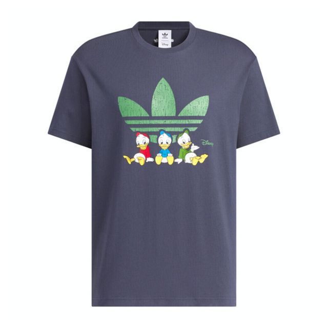 adidas Originals Adidas HDL GFX T U JP1425 男 短袖 上衣 T恤 唐老鴨系列 寬鬆 休閒 落肩 深藍