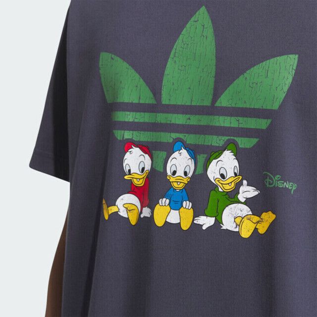 adidas Originals Adidas HDL GFX T U JP1425 男 短袖 上衣 T恤 唐老鴨系列 寬鬆 休閒 落肩 深藍