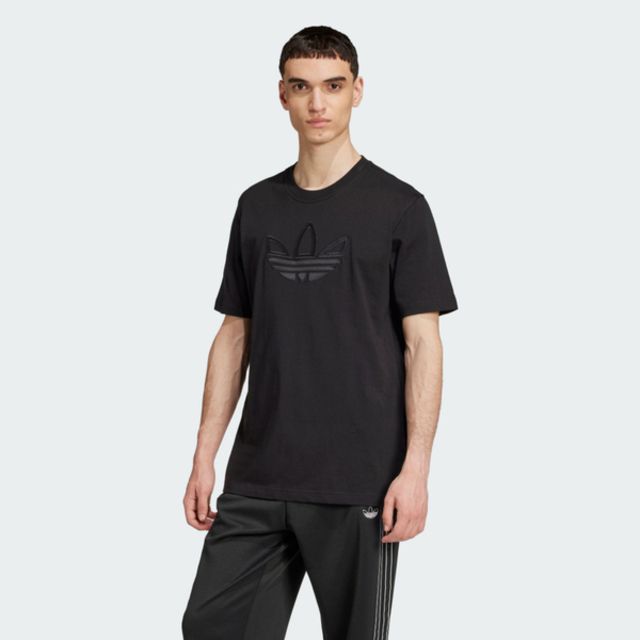 adidas Originals Adidas Outline Tee IY4882 男 短袖 上衣 T恤 運動 經典 三葉草 棉質 舒適 黑