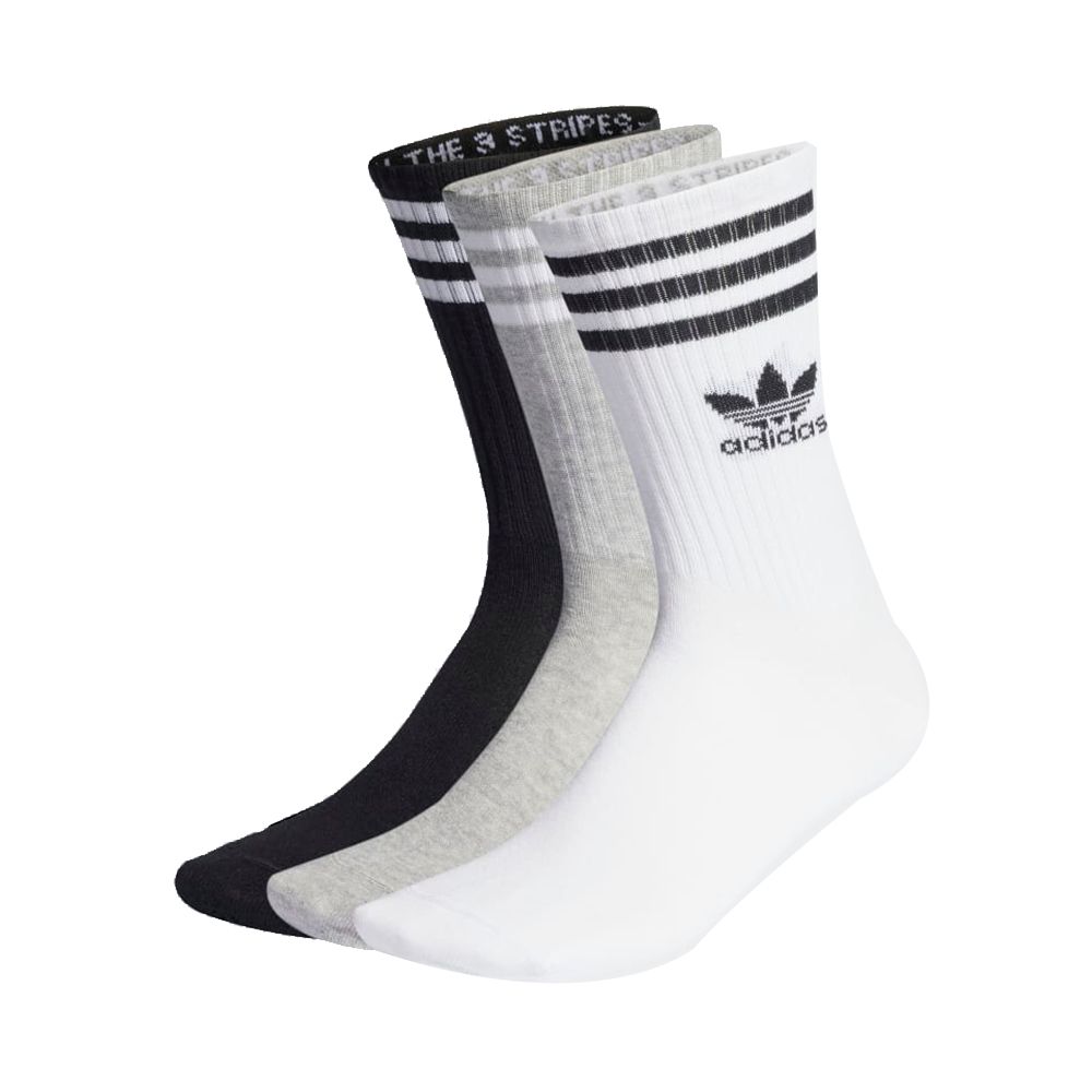 ADIDAS 愛迪達  男款 女款 基本款長襪 CREW SOCK  3STR -IL5023