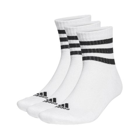 ADIDAS 愛迪達 襪子 3-Stripes Ankle Socks 男女款 黑 白 踝襪 短襪 厚底 三雙入 HT3456