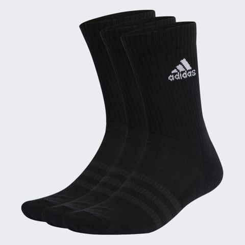 ADIDAS 愛迪達 Adidas C Spw Crw 3p [IC1310] 中筒襪 運動襪 透氣 舒適 壓縮足弓支撐 愛迪達 3雙入 黑