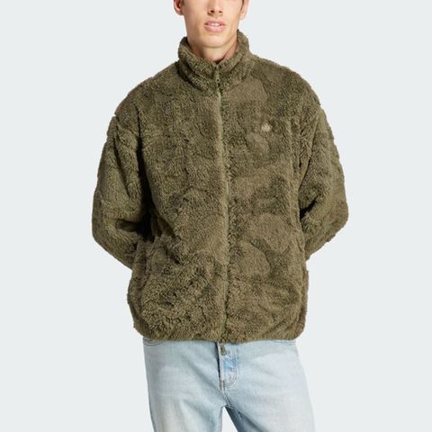 adidas Originals Adidas Adv Camo Fleece IL5175 男 立領外套 運動 休閒 抓絨 保暖 舒適 拉鍊口袋 綠