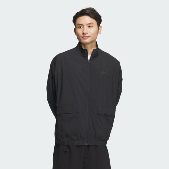 ADIDAS 愛迪達  ST FL MH WV JKT IT3954 男 立領 外套 運動 訓練 休閒 寬鬆 輕薄 黑