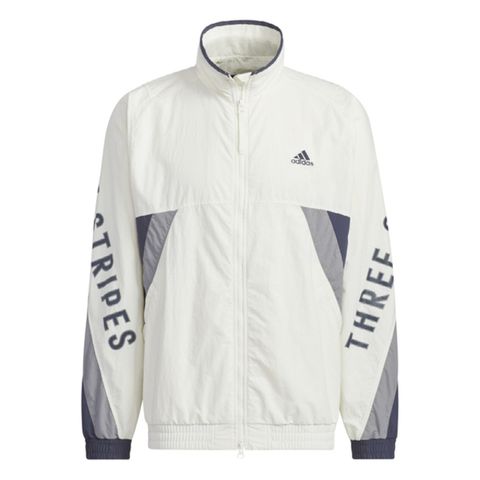 ADIDAS 愛迪達 Word WOV JKT IT4361 男女 立領 外套 風衣 運動 訓練 休閒 慢跑 寬鬆 白 灰藍