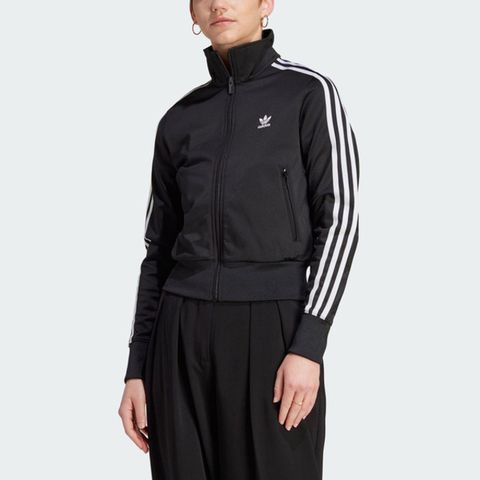 adidas Originals Adidas Firebird TT IL8764 女 外套 立領 亞洲版 運動 休閒 復古 三葉草 拉鍊口袋 黑白