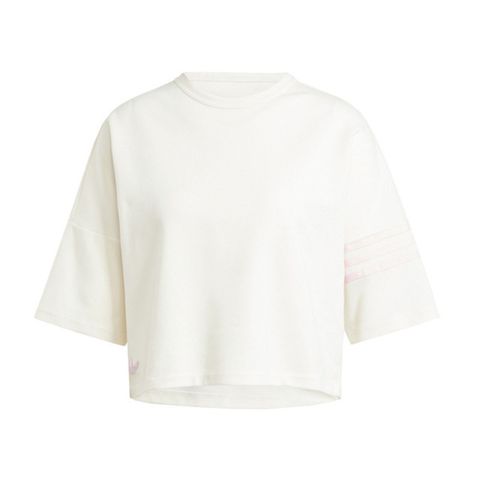 adidas Originals Adidas NEUCL Tee [IU2500] 女 短袖 上衣 運動 休閒 三葉草 寬鬆 棉質 舒適 白粉