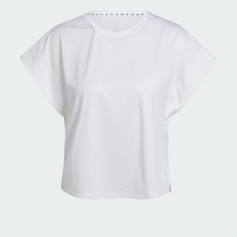 ADIDAS 愛迪達 Studio T-shirt [IS2978] 女 T恤 運動 休閒 訓練 圓領 柔軟 白