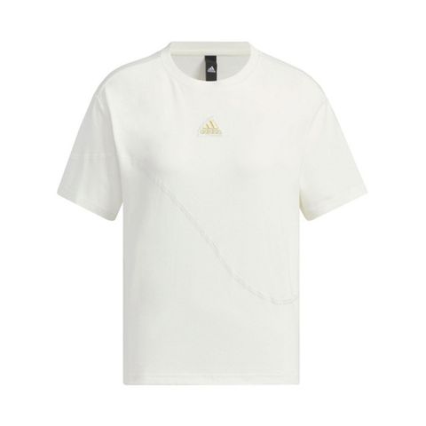 ADIDAS 愛迪達 GFX SS TEE CNY [IZ3141] 女 短袖 上衣 T恤 運動 休閒 新年款 龍年 棉質 白