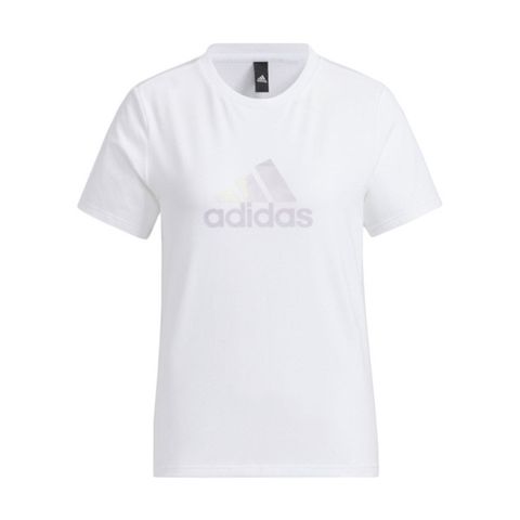 ADIDAS 愛迪達 MH BOS TEE 2 [IZ3147] 女 短袖 上衣 T恤 運動 休閒 基本款 棉質 白