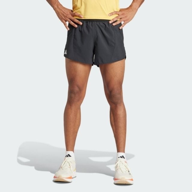 ADIDAS 愛迪達  Adizero E Short IN1159 男 短褲 運動 慢跑 輕質 吸濕排汗 中腰 內三角褲 黑