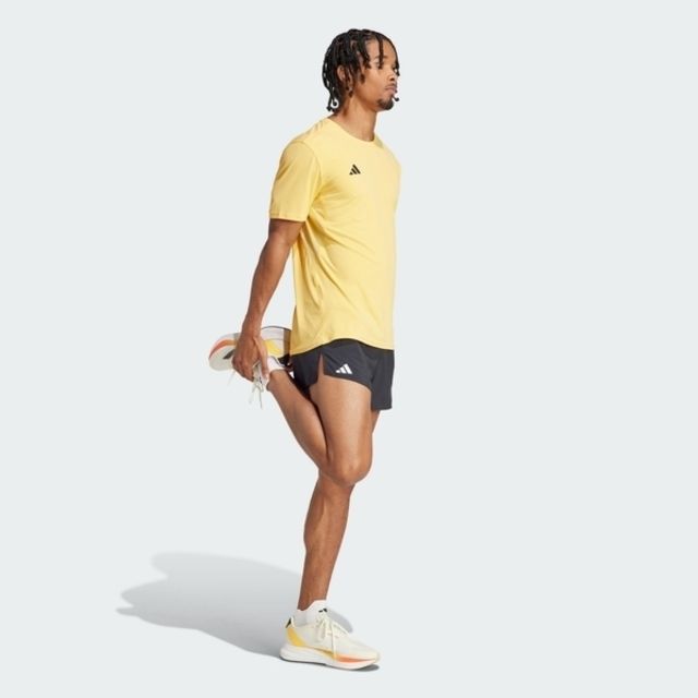 ADIDAS 愛迪達  Adizero E Short IN1159 男 短褲 運動 慢跑 輕質 吸濕排汗 中腰 內三角褲 黑