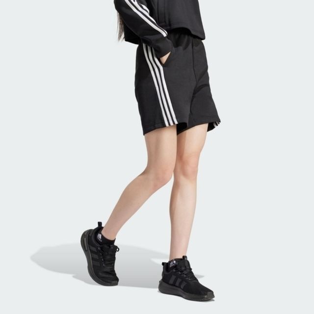 ADIDAS 愛迪達  W FI 3S Short IP1543 女 短褲 運動 訓練 休閒 日常 舒適 百搭 棉質 黑白