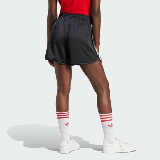 adidas Originals Adidas Sprint Shorts IU2528 女 短褲 運動 休閒 復古 三葉草 寬鬆 缎布 黑白