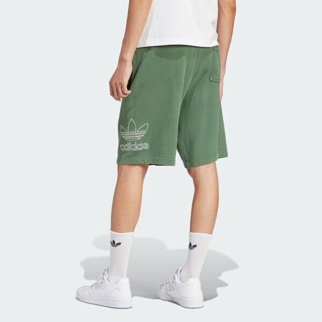 adidas Originals Adidas OUTL TREF Short [IR8004] 男 短褲 棉褲 運動 休閒 三葉草 寬鬆 舒適 綠