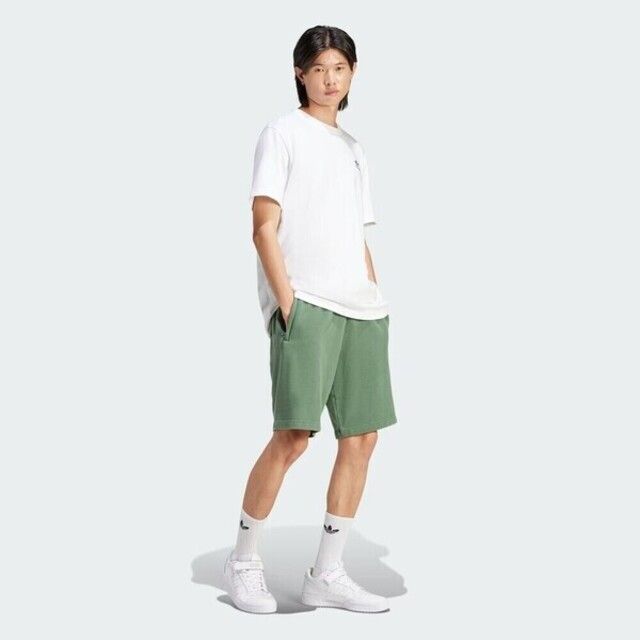 adidas Originals Adidas OUTL TREF Short [IR8004] 男 短褲 棉褲 運動 休閒 三葉草 寬鬆 舒適 綠