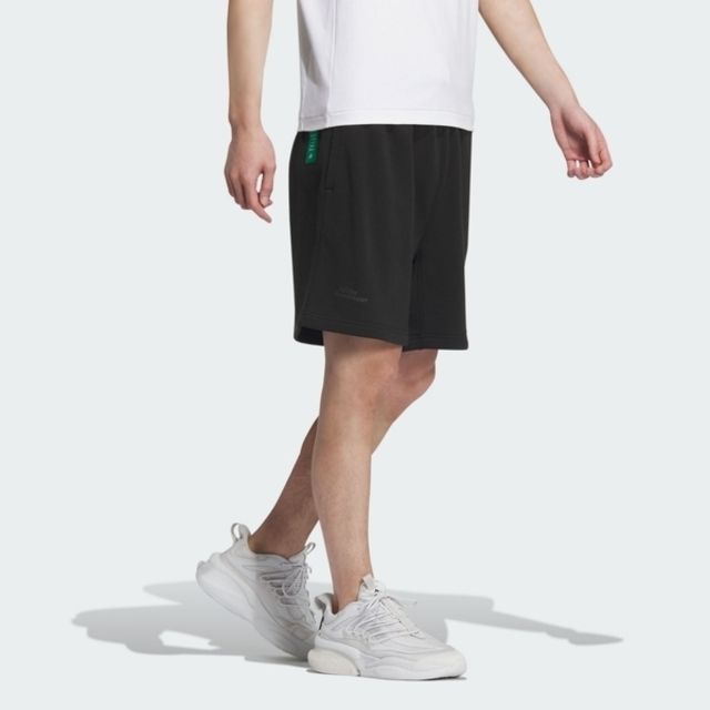 ADIDAS 愛迪達  ST FL KN Shorts [IT3930] 男 短褲 運動 休閒 簡約 百搭 居家 舒適 棉質 黑