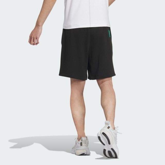 ADIDAS 愛迪達  ST FL KN Shorts [IT3930] 男 短褲 運動 休閒 簡約 百搭 居家 舒適 棉質 黑